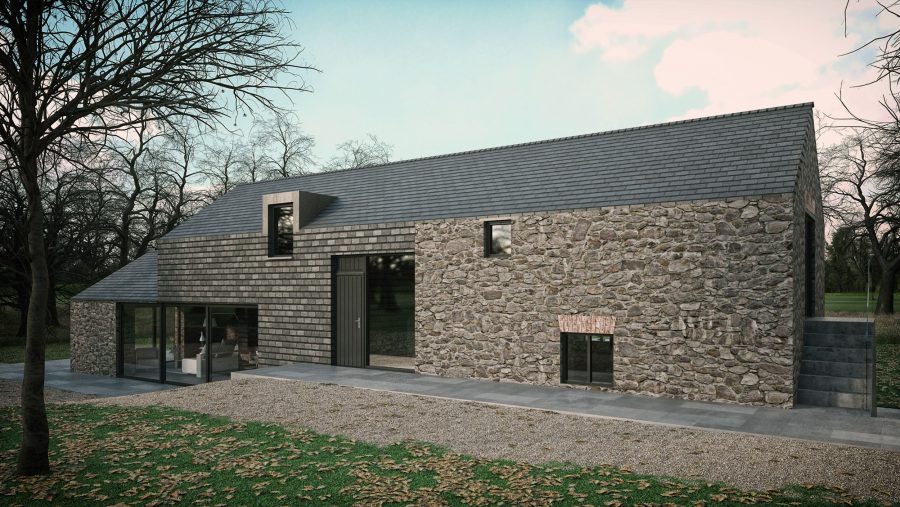 Patrick Bradley Architects Blacks House Rural Barn Conversion Inside Outside Spaces Vernacular Stone Glazing Contemporary Cool Northern Ireland Irish 5 TNI
