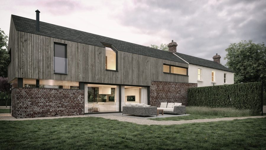 Patrick Bradley Architects Croft House Modern Larch Timber Rural Maghera Barn Inside Outside Spaces Vernacular Glazing Contemporary Cool Replacement Dwelling Brick 4