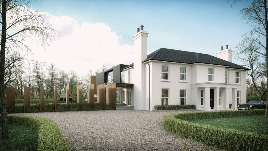 Patrick Bradley Architects Classical Traditional Architecture Residential Domestic One off House Northern Ireland Modern Extension Georgian Grand Manor Interior Design 2 TNI
