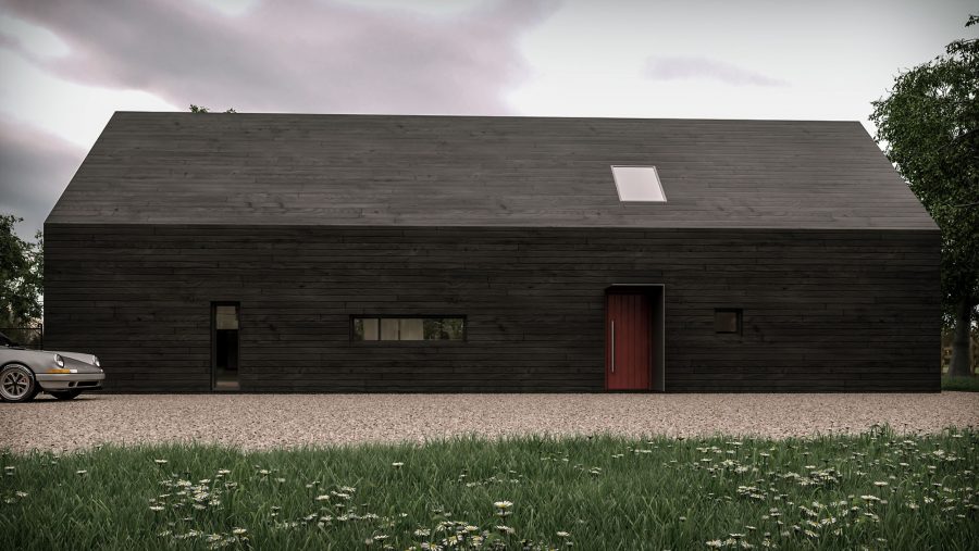 Patrick Bradley Architects Field House Modern Burnt Timber Rural Barn Inside Outside Vernacular Glazing Contemporary Cool Northern Ireland Irish 2