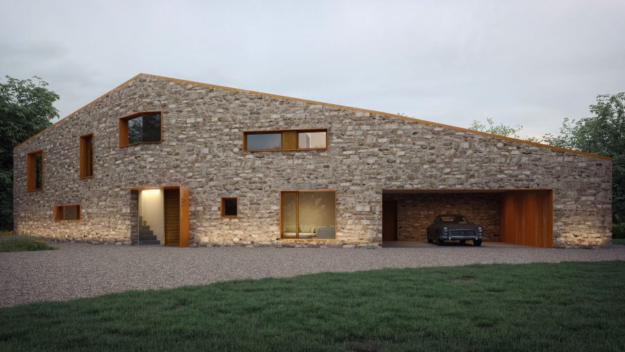 Patrick Bradley Architects Fort House Modern Rural Armagh Barn Inside Outside Spaces Vernacular Stone Glazing Contemporary Cool Northern Ireland Irish 1