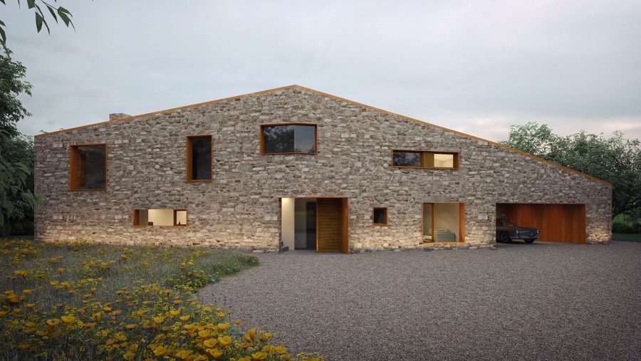 Patrick Bradley Architects Fort House Modern Rural Armagh Barn Inside Outside Spaces Vernacular Stone Glazing Contemporary Cool Northern Ireland Irish 2