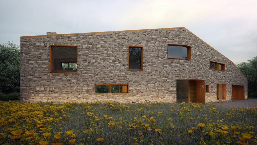 Patrick Bradley Architects Fort House Modern Rural Armagh Barn Inside Outside Spaces Vernacular Stone Glazing Contemporary Cool Northern Ireland Irish 3 TNI