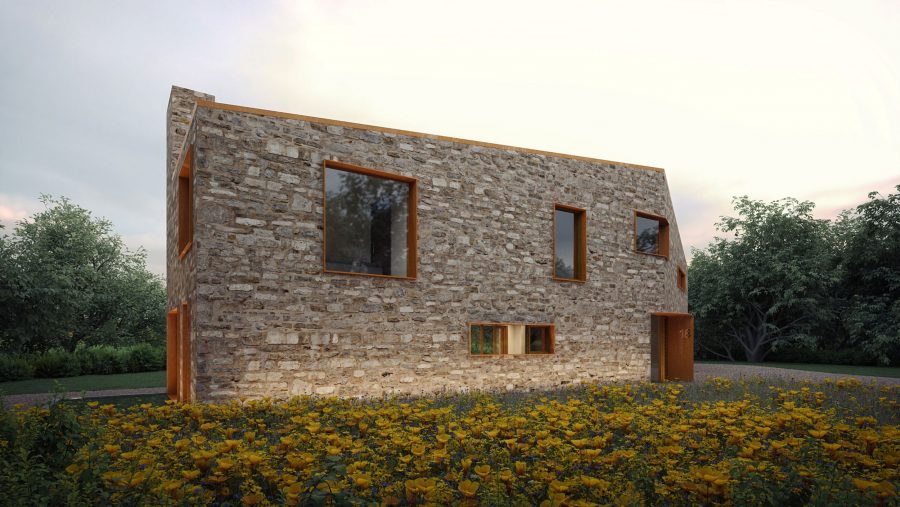 Patrick Bradley Architects Fort House Modern Rural Armagh Barn Inside Outside Spaces Vernacular Stone Glazing Contemporary Cool Northern Ireland Irish 4