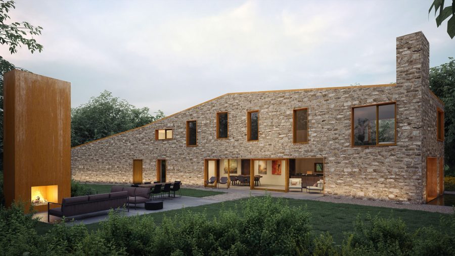 Patrick Bradley Architects Fort House Modern Rural Armagh Barn Inside Outside Spaces Vernacular Stone Glazing Contemporary Cool Northern Ireland Irish 7