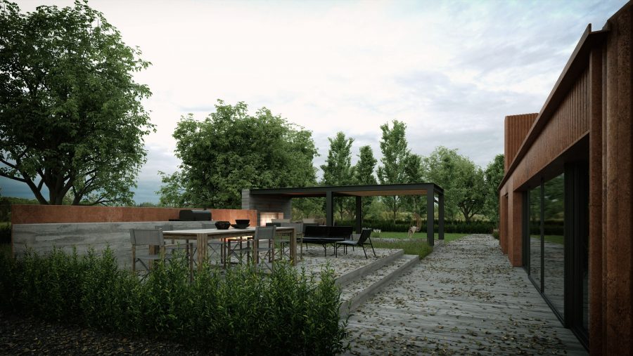 Patrick Bradley Architects Greenagh Croft House Traditional Moderm Rural Barn Inside Outside Spaces Vernacular Glazing Dwelling Corten 5