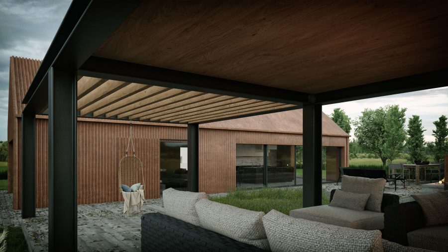 Patrick Bradley Architects Greenagh Croft House Traditional Moderm Rural Barn Inside Outside Spaces Vernacular Glazing Dwelling Corten 7