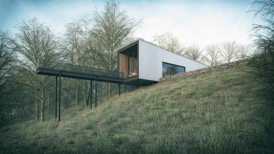 Patrick Bradley Architects Rock House Modern Corrugated Tin Rural Donegal Barn Grass Roof Inside Outside Spaces Vernacular Stone Glazing Contemporary Cool 1 TNI