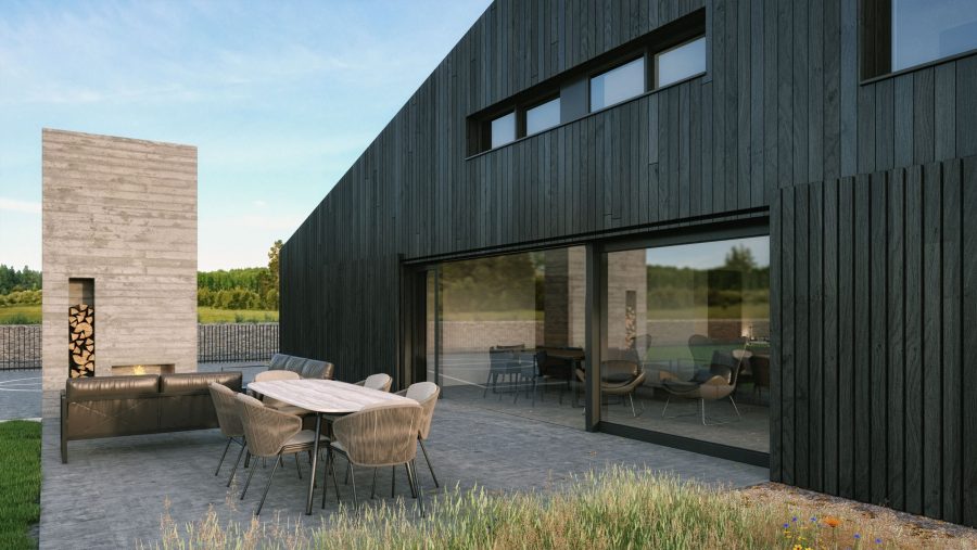 Patrick Bradley Architects Peatlands House Modern Burnt Timber Rural Mayo Barn Inside Outside Spaces Vernacular Glazing Contemporary Cool Replacement Dwelling 8