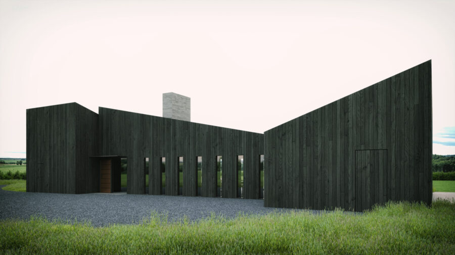 Patrick Bradley Architect Lake House Rural Stone Burnt timer Contemporary Irish Architecture Ireland 4