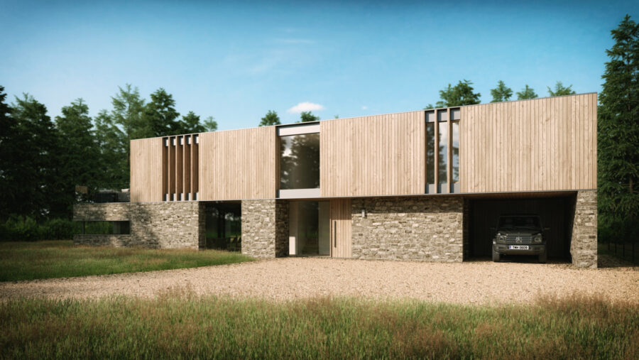 Patrick Bradley Architect Lisardahla Pavilion House Rural Stone timer Contemporary Irish Architecture Northern Ireland 3