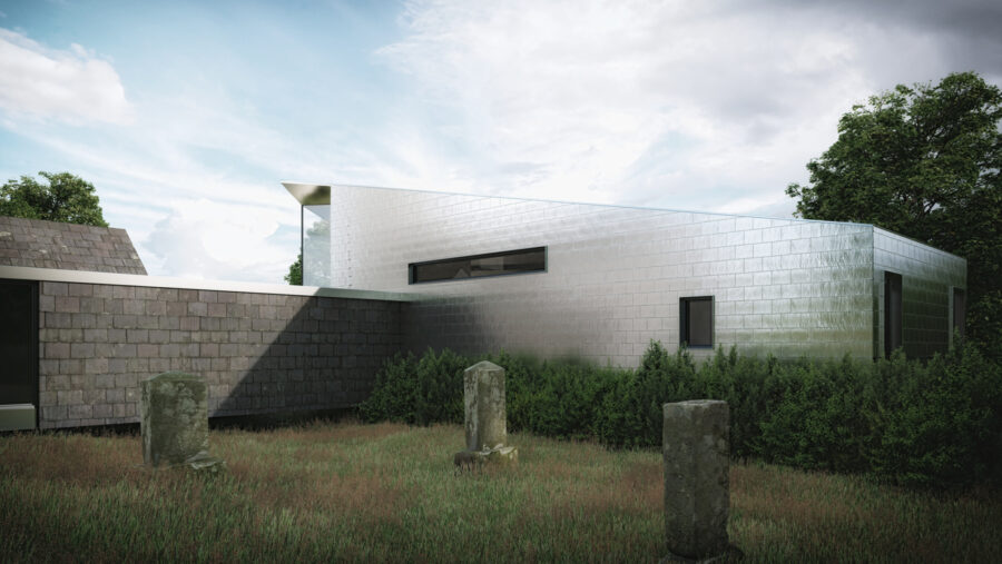 Patrick Bradley Architect Shingle Church Restoration shingles aluminium Contemporary Irish Architecture Ireland 8